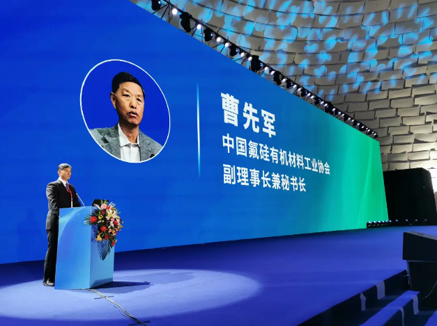 中國氟硅有機材料工業協會副理事長兼秘書長曹先軍致辭